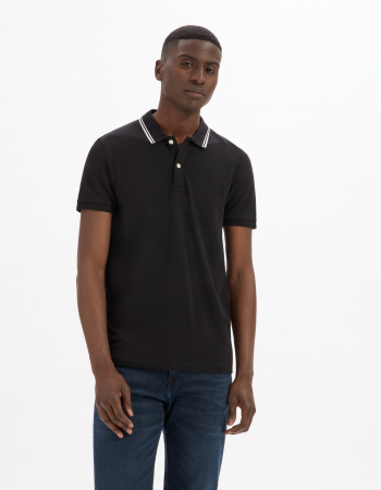 BARBATI - Celio Tricou Polo Negru  Barbati