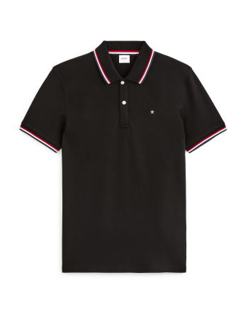 Celio Tricou Polo Negru Slim Barbati [4]