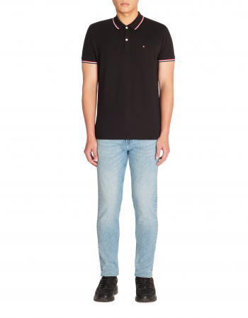 BARBATI - Celio Tricou Polo Negru Slim Barbati