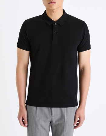Celio Tricou Polo Negru Straight Barbati [2]