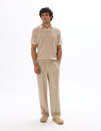 Tricouri si Polo - Celio Tricou Polo Bej  Barbati