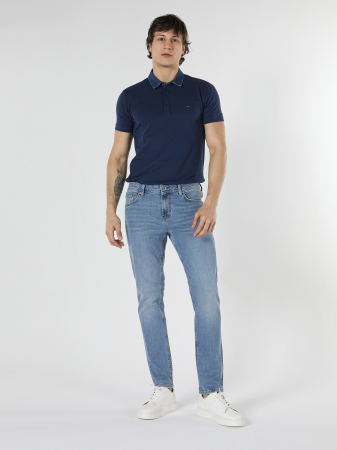 JEANS - COLIN'S Blugi Albastri Deschisi 044 KARL Straight Barbati