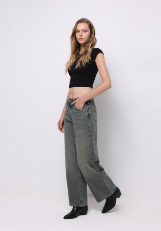 COLIN'S Blugi Gri 970 Berry Wide Leg Femei [1]