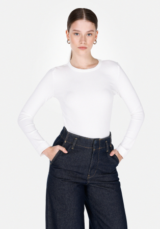 Hanorace - COLIN'S Bluza Alba Slim Femei