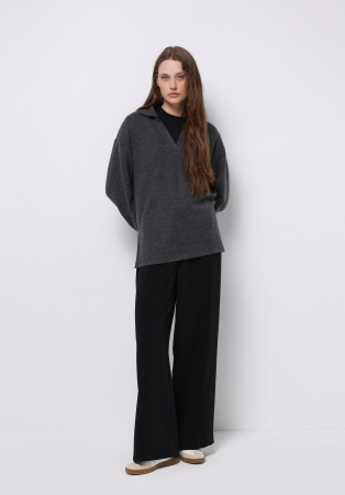 Hanorace - COLIN'S Bluza Gri Inchis  Femei