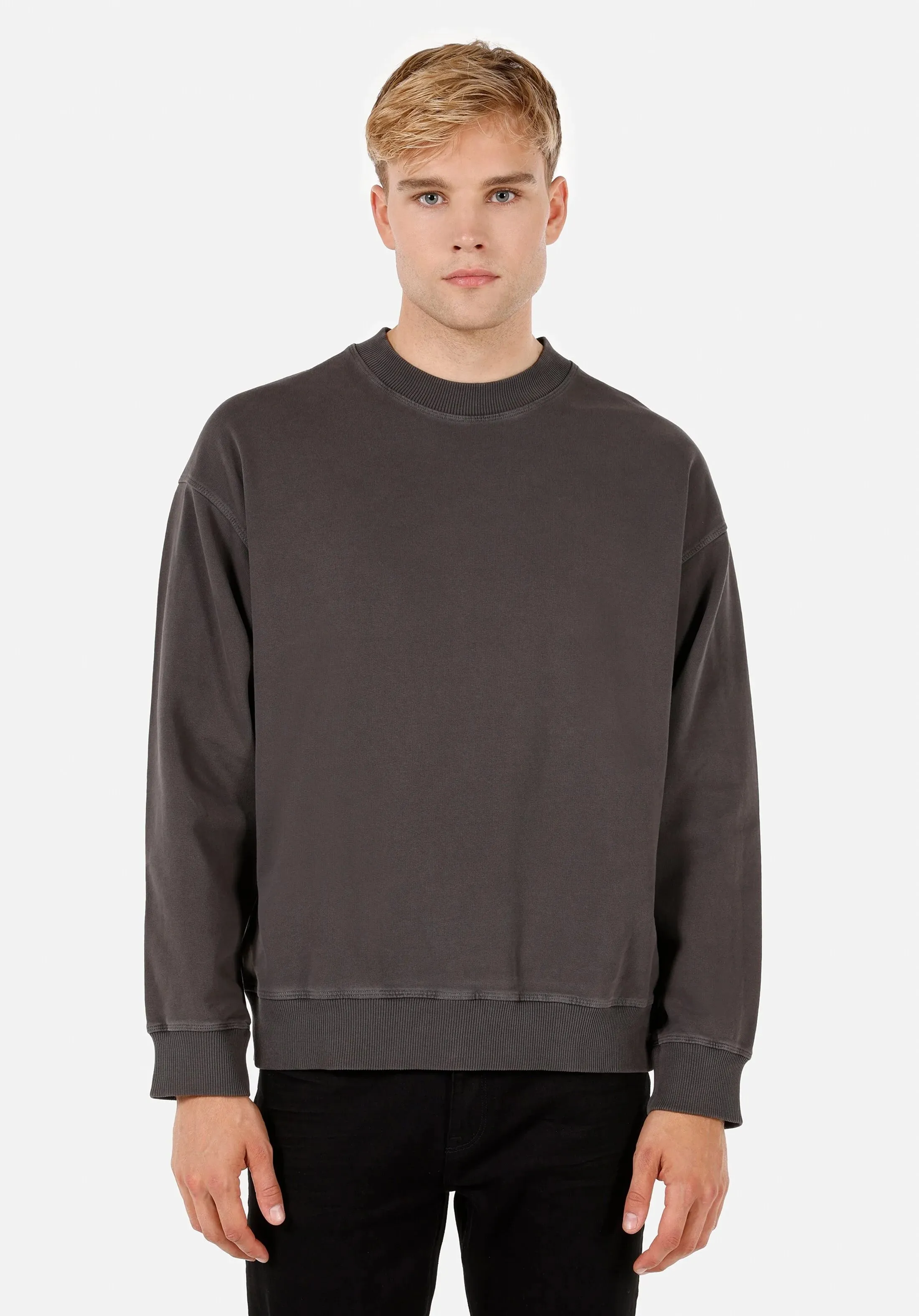 BARBATI - COLIN'S Bluza Gri Inchis Oversize Barbati
