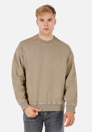 Hanorace - COLIN'S Bluza Bej Oversize Barbati
