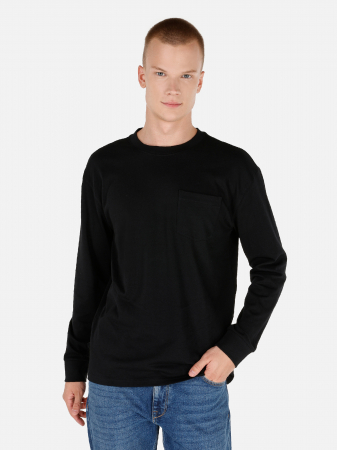 Hanorace - COLIN'S Bluza Neagra Regular Barbati