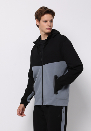 BARBATI - COLIN'S Bluza Neagra Regular Barbati