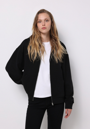 Hanorace - COLIN'S Bluza Neagra Regular Femei
