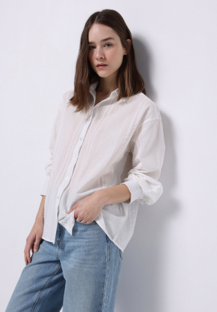 Camasi - COLIN'S Camasa Alba Regular Femei