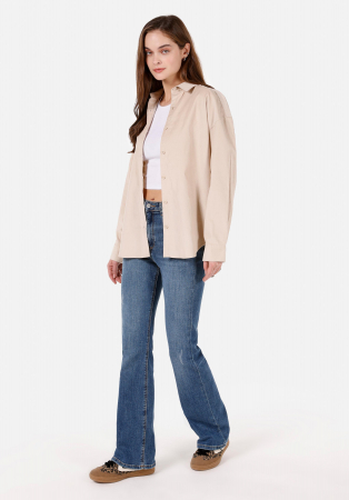 COLIN'S Женская Рубашка Беживая Regular [2]