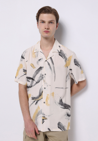 Camasi - COLIN'S Camasa Cu Maneca Scurta Bej Regular Barbati