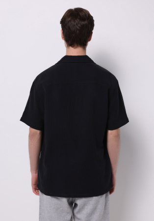 COLIN'S Camasa Cu Maneca Scurta Neagra Comfort Barbati [1]
