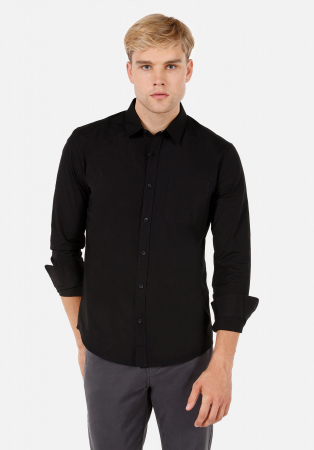 BARBATI - COLIN'S Camasa Neagra Slim Barbati