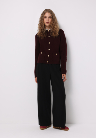 FEMEI - COLIN'S Cardigan Bordo Regular Femei