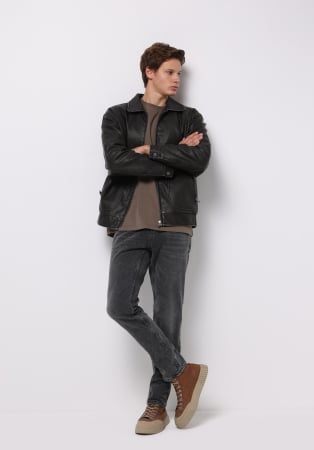 Geci si Jachete - COLIN'S Geaca Neagra Regular Barbati