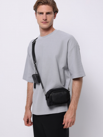 BARBATI - COLIN'S Geanta Neagra Modern Barbati