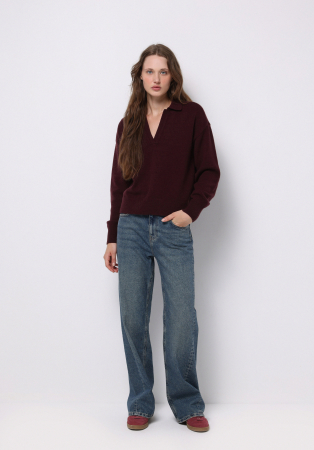 Pulovere si Cardigane - COLIN'S Pulover Rosu Visiniu Regular Femei