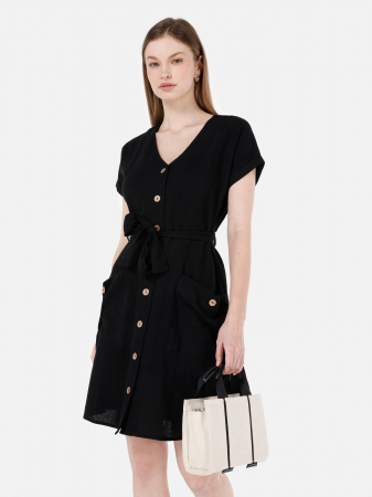 FEMEI - COLIN'S Rochie Neagra Regular Femei