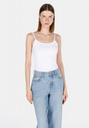 FEMEI - COLIN'S Top Alb Slim Femei