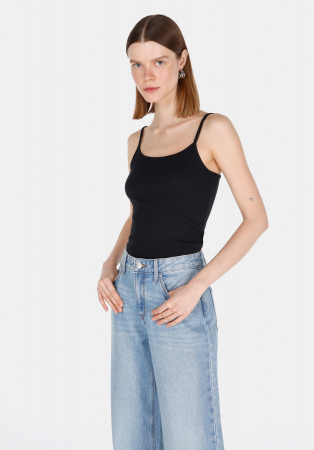 FEMEI - COLIN'S Top Negru Slim Femei