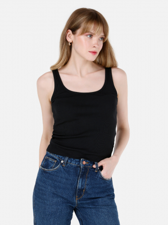 FEMEI - COLIN'S Top Negru Slim Femei