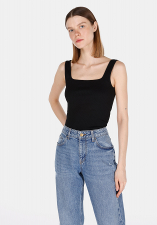 FEMEI - COLIN'S Top Negru Slim Femei