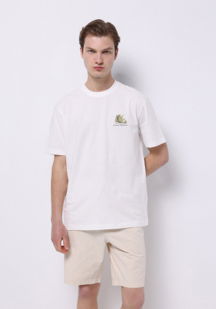 BARBATI - COLIN'S Tricou Alb Comfort Barbati