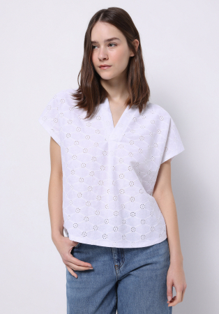 FEMEI - COLIN'S Tricou Alb Regular Femei