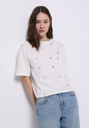 Tricouri si Topuri - COLIN'S Tricou Alb Regular Femei