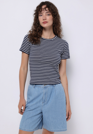 Tricouri si Topuri - COLIN'S Tricou Navy Slim Femei
