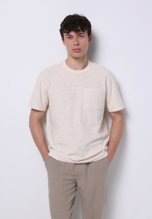 BARBATI - COLIN'S Tricou Crem Regular Barbati
