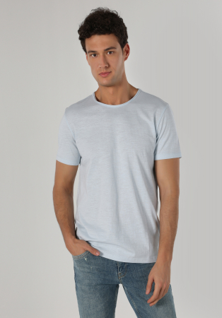 BARBATI - COLIN'S Tricou Albastru Deschis Regular Barbati