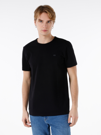 BARBATI - COLIN'S Tricou Negru Regular Barbati