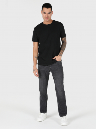 BARBATI - COLIN'S Tricou Negru Regular Barbati