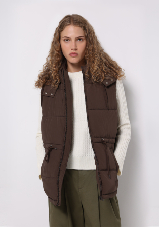 Veste - COLIN'S Vesta Cafenie Regular Femei