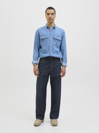 Baggy - Jack Jones Blugi Albastri Alex Baggy Barbati