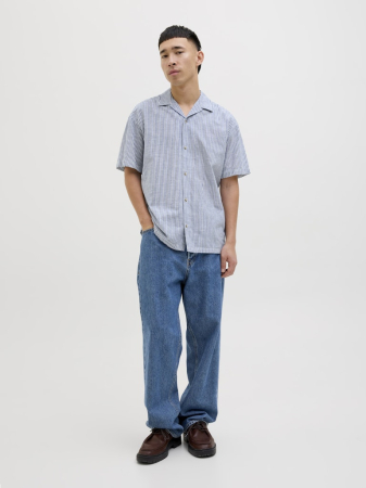 Jack Jones Camasa Cu Maneca Scurta Albastra  Barbati [2]