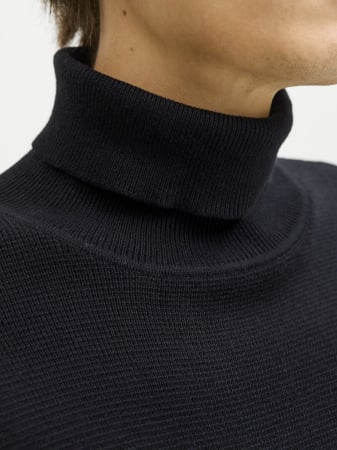 JACK&JONES Мужская Водолазка Чёрная  [4]