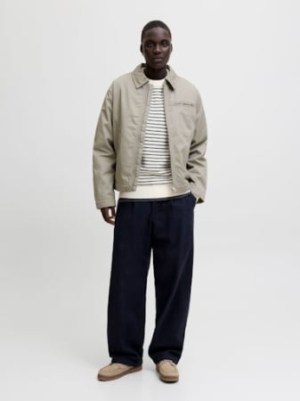 BARBATI - JACK&JONES Pulover Antique White  Barbati