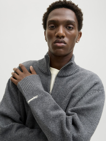 JACK&JONES Мужской Свитер Dark Grey Melange  [2]