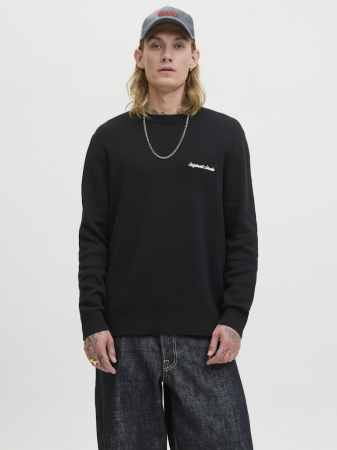 BARBATI - Jack Jones Pulover Negru  Barbati