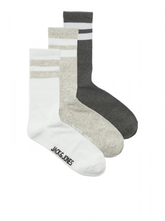 BARBATI - Jack Jones Set Sosete Alb/Negru/Gri  Barbati
