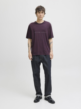 Tricouri si Polo - Jack Jones Tricou Rosu Visiniu  Barbati