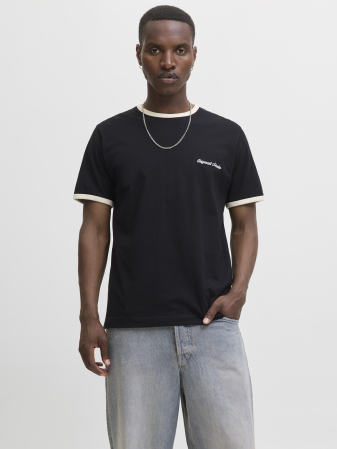 BARBATI - Jack Jones Tricou Negru  Barbati