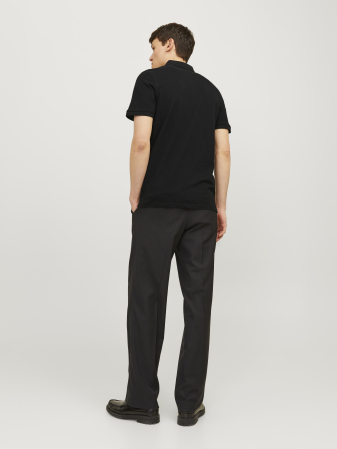 Jack Jones Мужская Футболка-Поло Чёрная Slim [1]