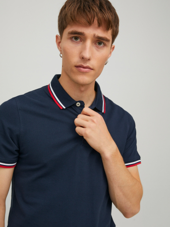 Jack Jones Tricou Polo Navy Slim Barbati [4]