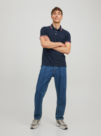 Jack Jones Tricou Polo Navy Slim Barbati [3]