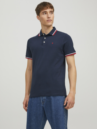 BARBATI - Jack Jones Tricou Polo Navy Slim Barbati